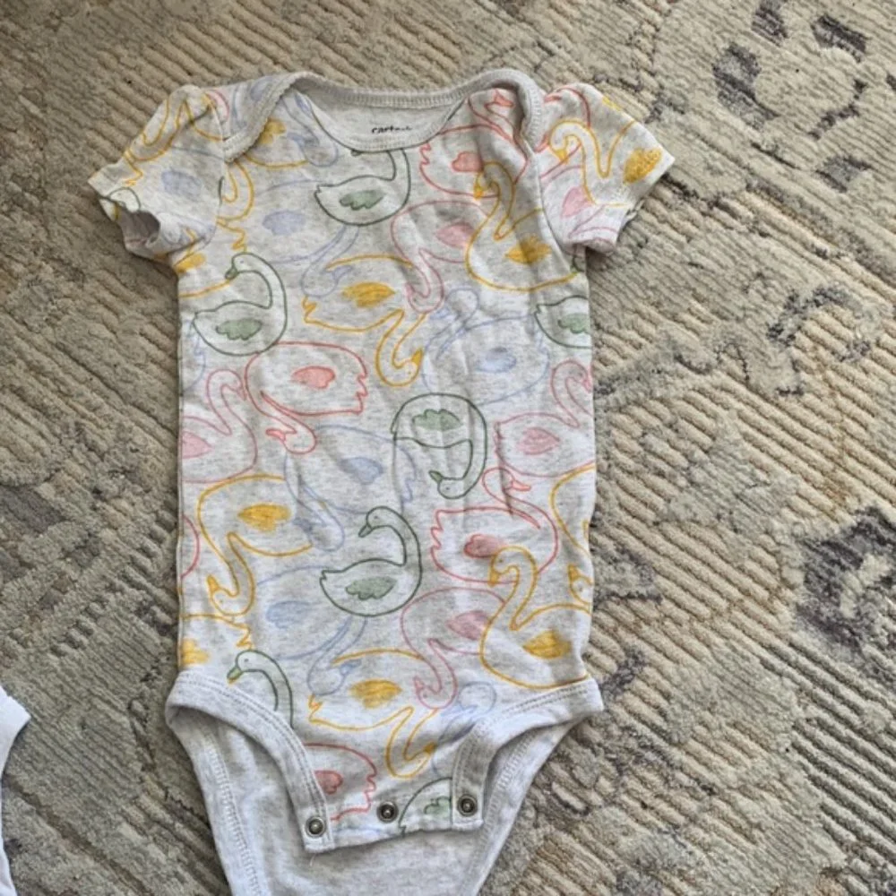 $5 for each item 8 pc cotton Baby Girl BUNDLE/LOT/HAUL of bodysuits size 12 mos